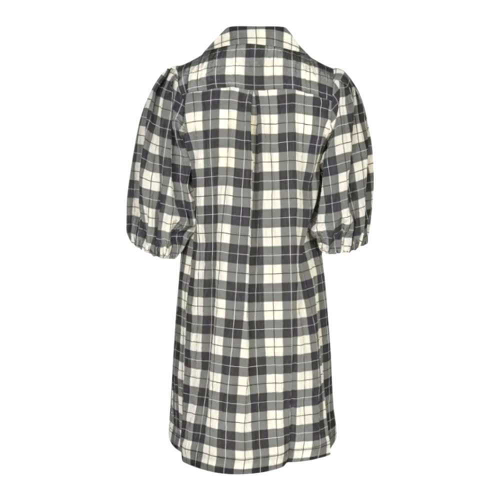 Avagail Black Cream Check Dress - Picture 3 of 8